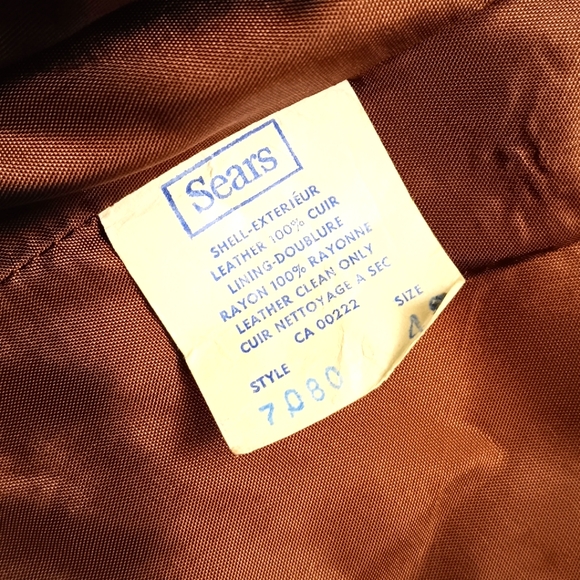 1970s sears leather coat - Picture 3 of 3
